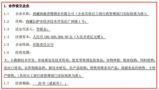 三巨頭成立合資公司 運作健康青稞酒項目